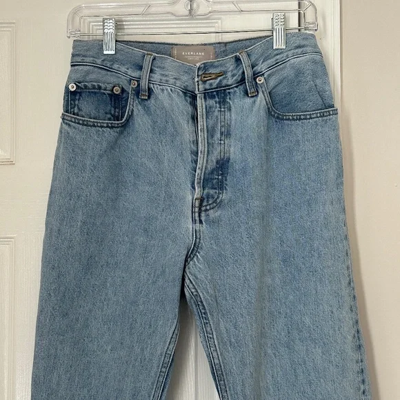 Women's Everlane Light Wash The Relaxed Straight Fit Organic Cotton Jeans 27 Reg - Picture 2 of 8